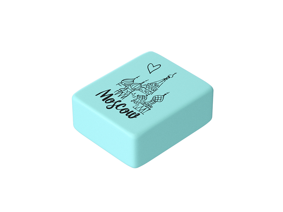 Ластик Berlingo "Capitals", прямоугольный, термопластичная резина, цвета ассорти, 23*19*9мм