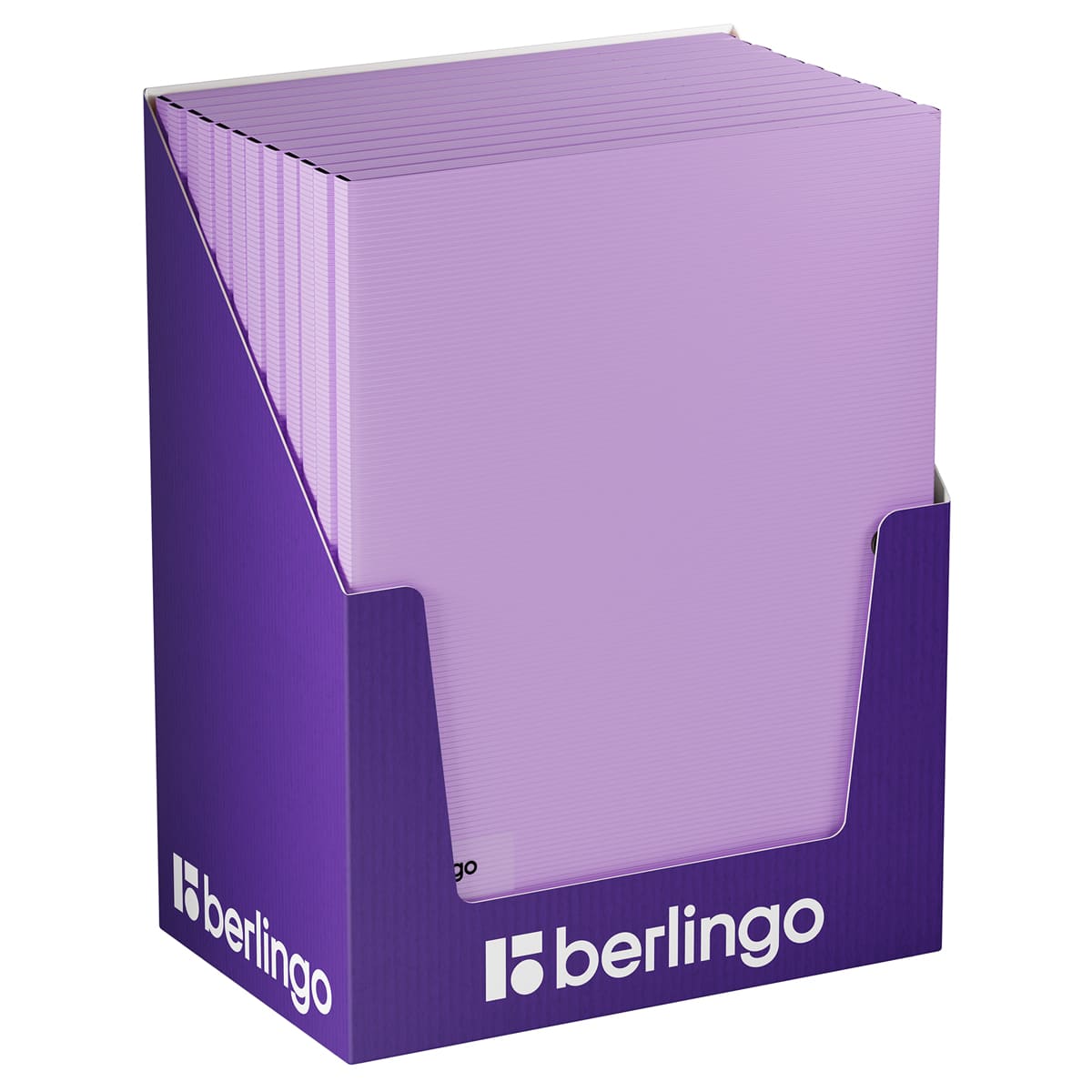 Папка на кнопке Berlingo "Instinct" А4, пластик, 600мкм, лаванда