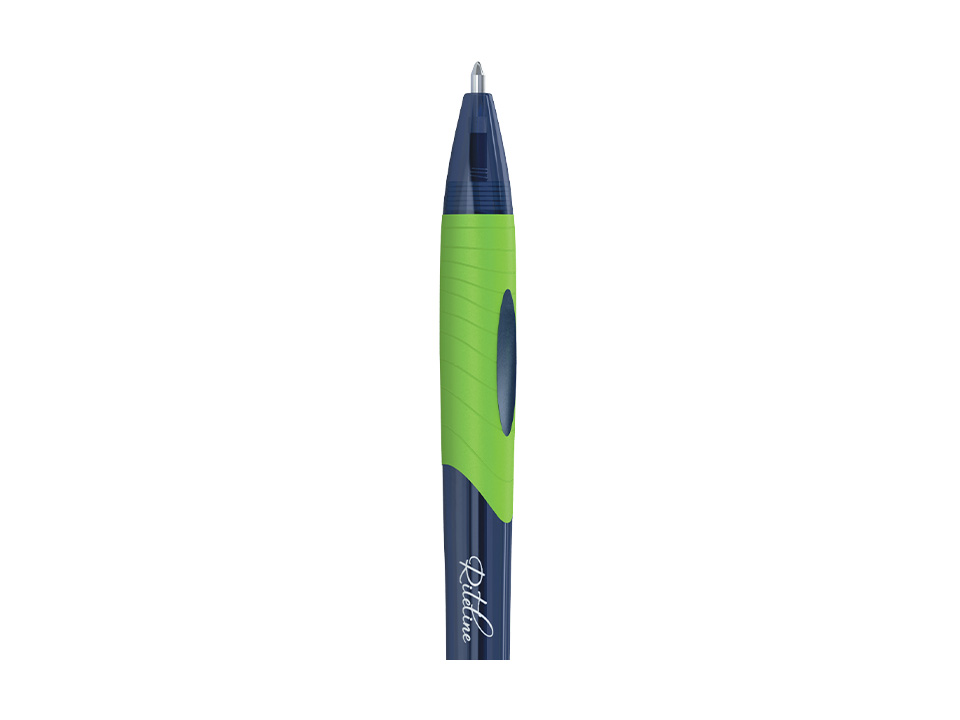 Ручка шариковая автоматическая Berlingo "Riteline" синяя, 0,7мм, грип, корпус ассорти
