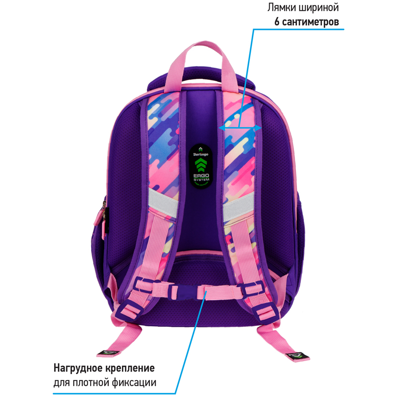 Ранец Berlingo Profi "Color the world" 36*28*14см, 2 отделения, 4 кармана, анатомическая спинка