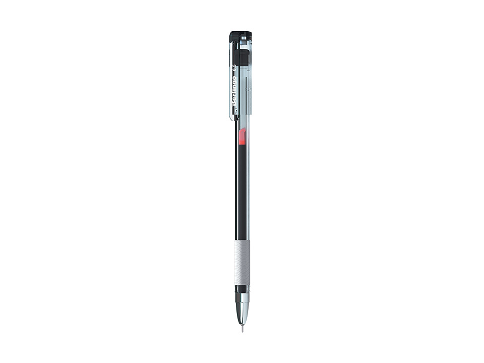 Ручка гелевая Berlingo "Standard" черная, 0,5мм, грип, игольчатый стержень