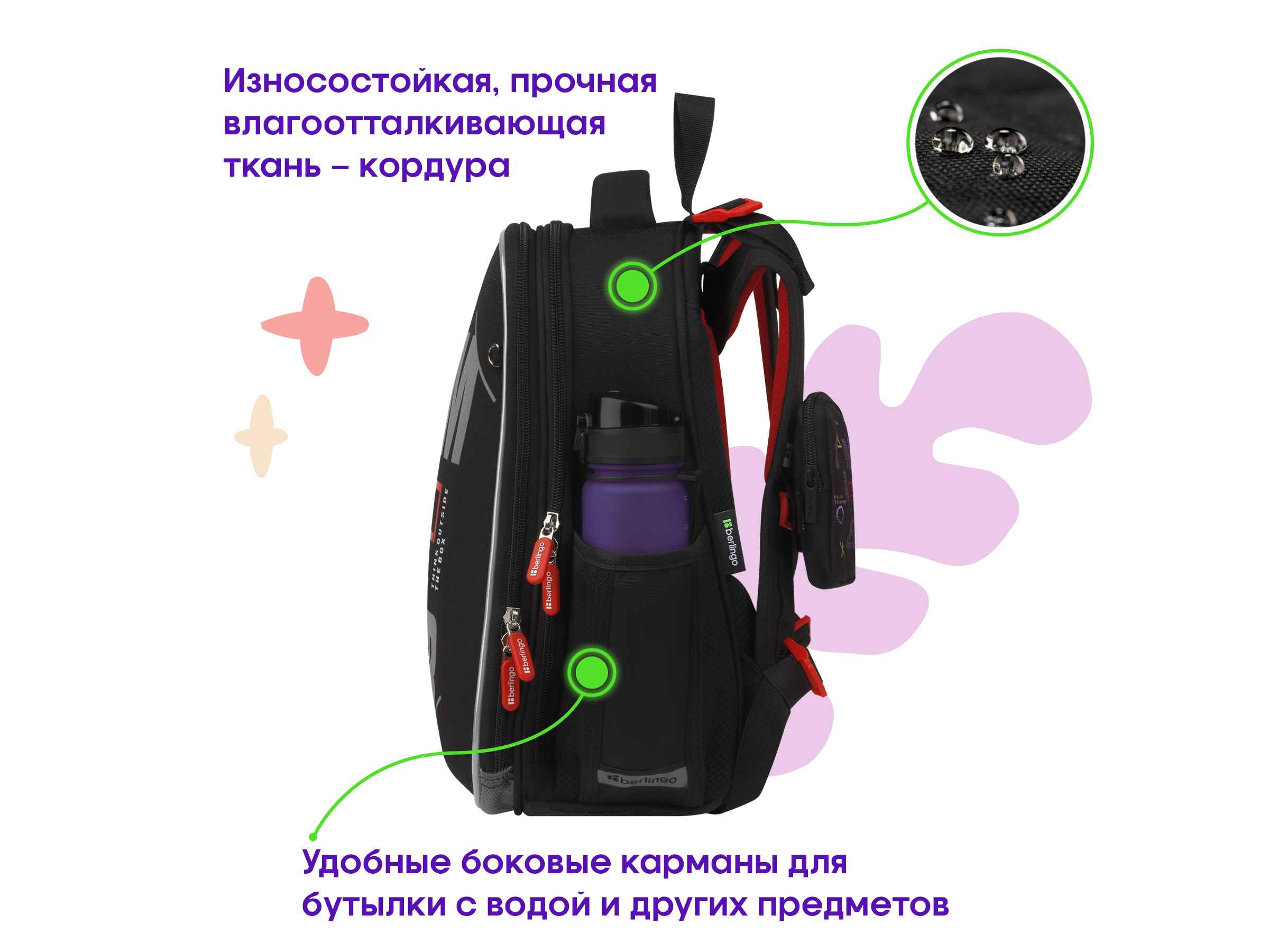 Ранец Berlingo Expert "Game on" 37*28*16см, 2 отделения, 2 кармана, анатомическая спинка