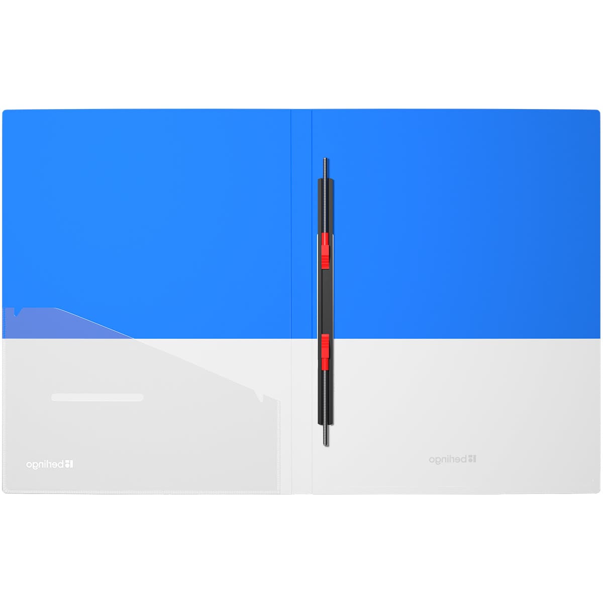 Папка с пружинным скоросшивателем Berlingo "Semicolor" А4, 17мм, 700мкм, с внутр. карманом, голубая, софт-тач