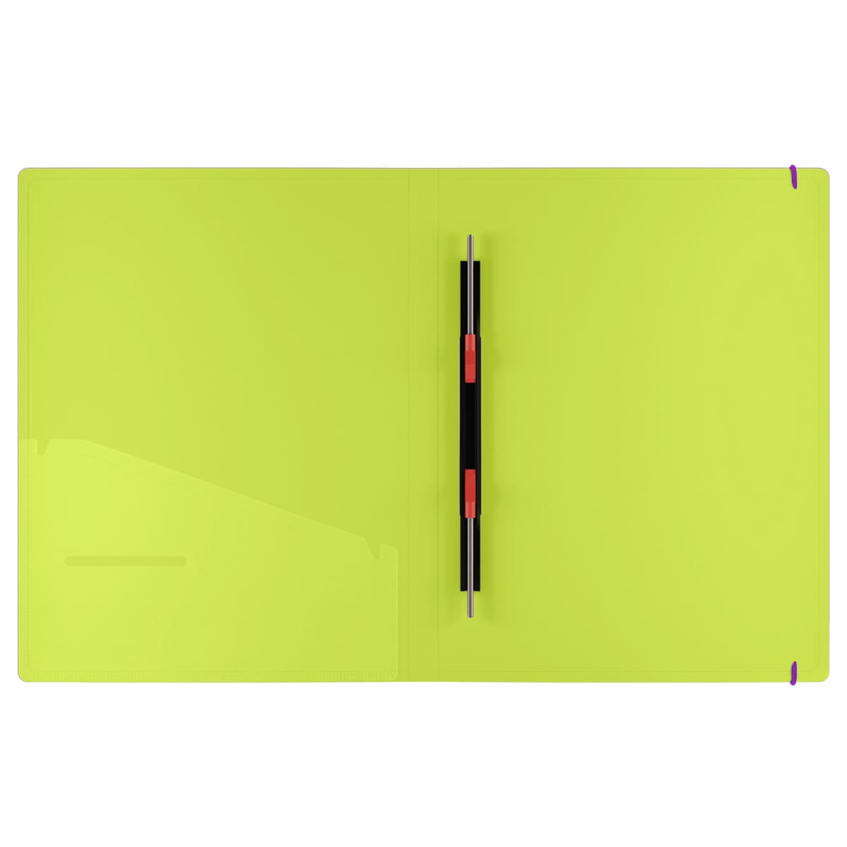 Папка с пружинным скоросшивателем Berlingo "Raze" А4, 17мм, 600мкм, с внутр. карманом, голубая, софт-тач