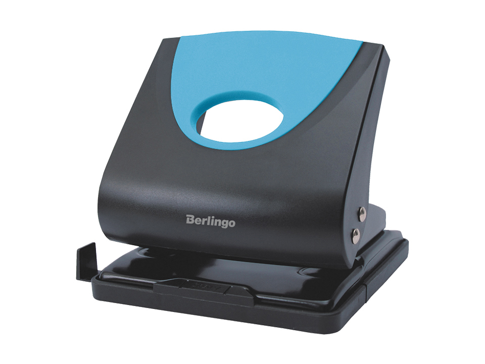 Дырокол Berlingo "Office Soft" 30л., пластиковый, ассорти, с линейкой