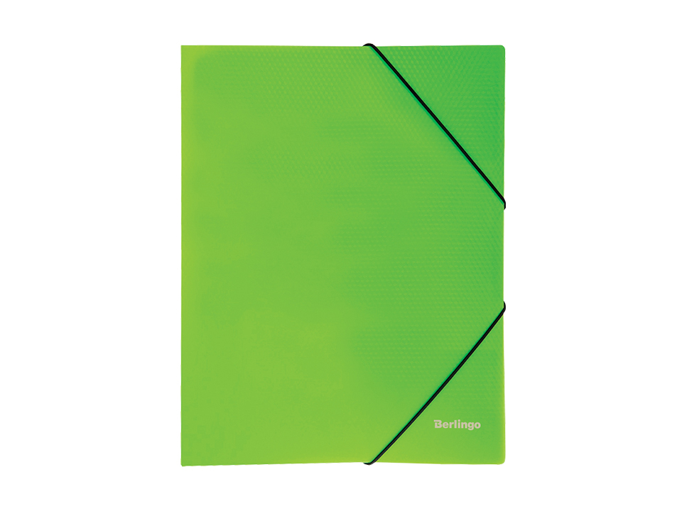 Папка на резинке Berlingo "Neon" А4, 500мкм, неоновая зеленая