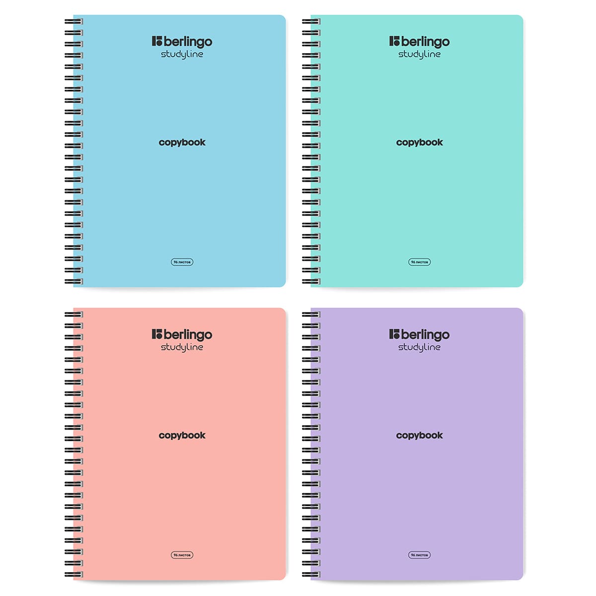 Тетрадь 96л., A5, клетка Berlingo "Instinct", 80г/м2, софт-тач, ассорти