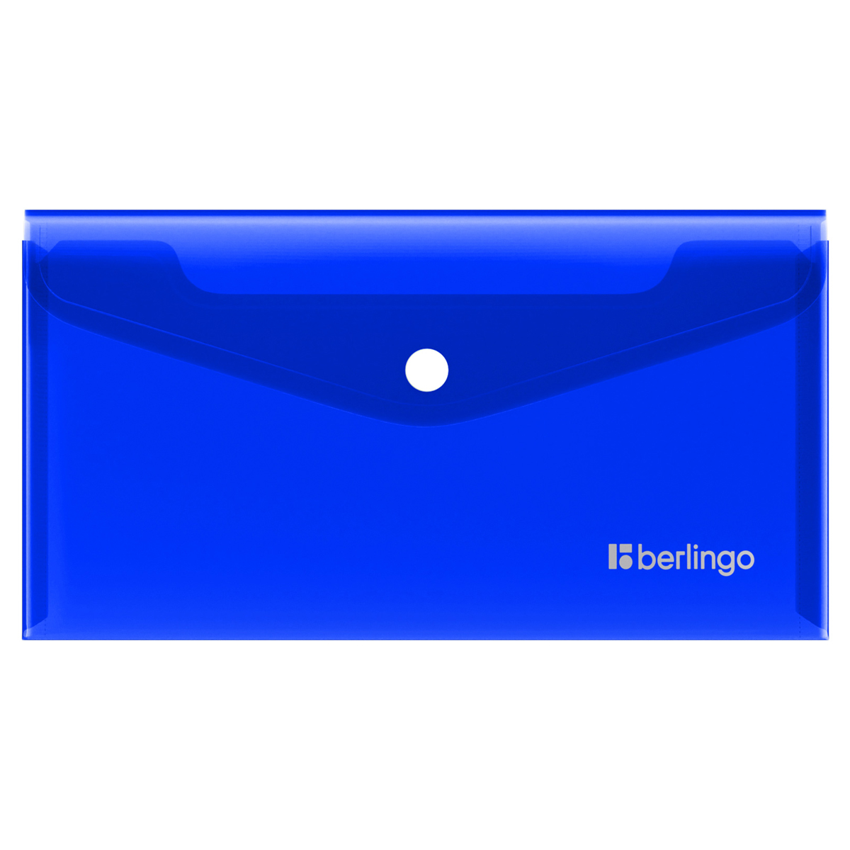 Папка-конверт на кнопке Berlingo "No Secret", С6, 200мкм, синяя