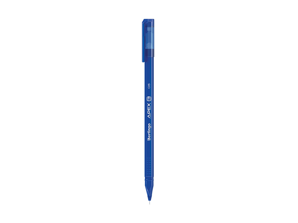 Ручка гелевая стираемая Berlingo "Apex E" синяя, 0,5мм, трехгранная