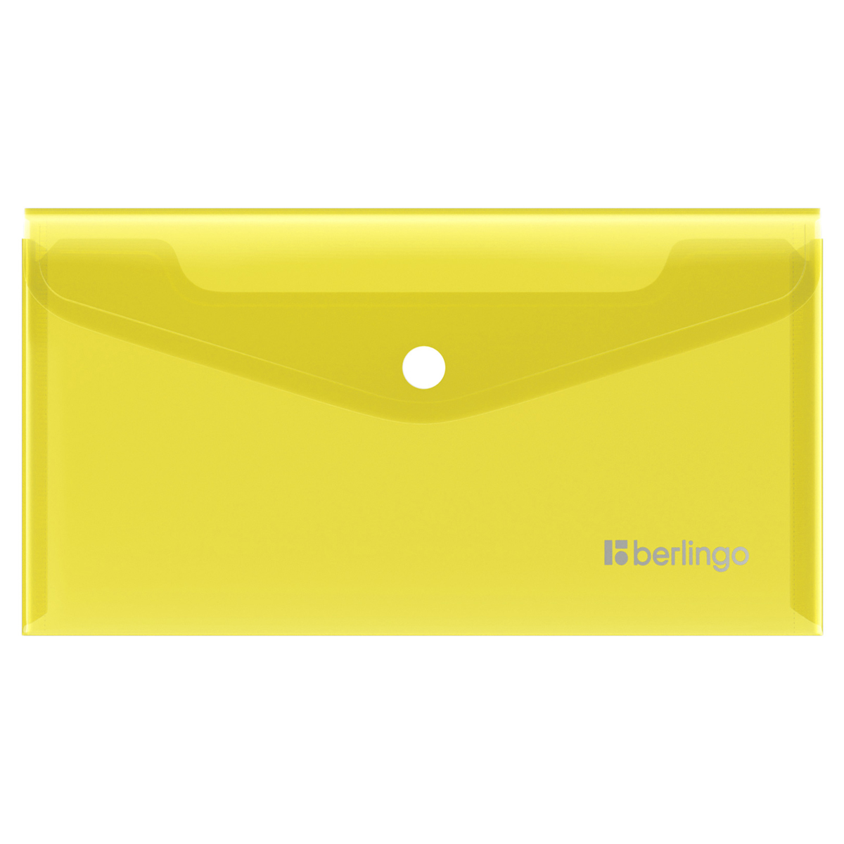Папка-конверт на кнопке Berlingo "No Secret", С6, 200мкм, желтая
