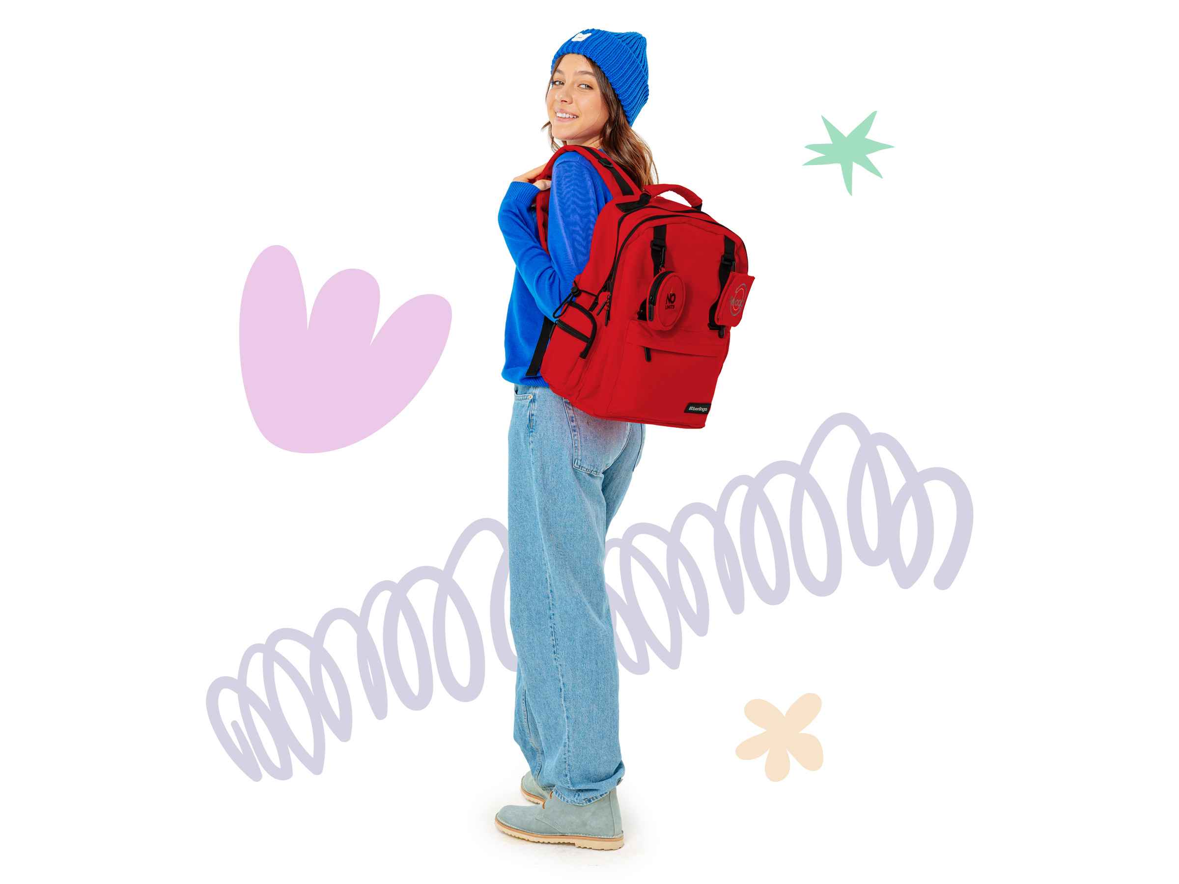 Рюкзак Berlingo Urban "Neon light" 41*29*13см, 2 отделения, 7 карманов, уплотненная спинка